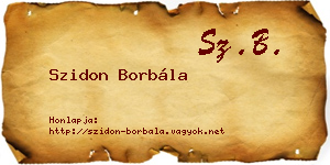Szidon Borbála névjegykártya