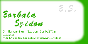 borbala szidon business card